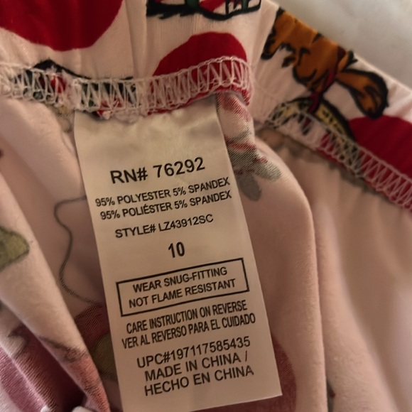 Lot of Christmas pj’s, and Santa style dress sz 10 - Picture 11 of 15